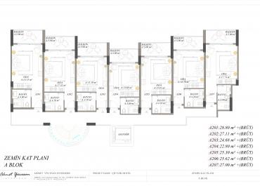 Residence 222 | Hisarönü A Block Enterance Floor Plan